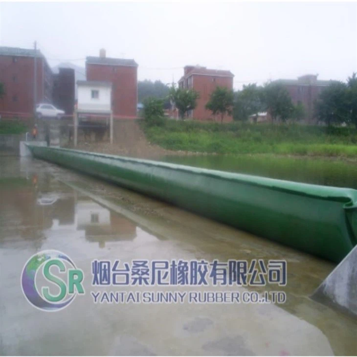 Diga di gomma gonfiabile per l'ingegneria di intercettazione dell'acqua